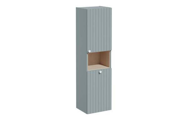 VitrA Root Groove 40cm 2 Door Semi-Tall Unit w/Laundry Basket (RH Hinge) - Matt Fjord Green